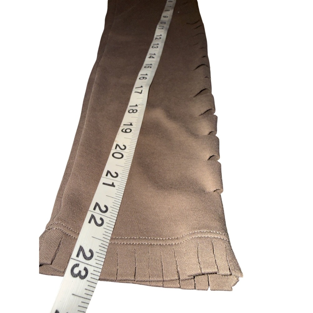 George Strait Fringe Brown Cut Long Sleeve Country Western Shirt Ladies M - Picture 6 of 6